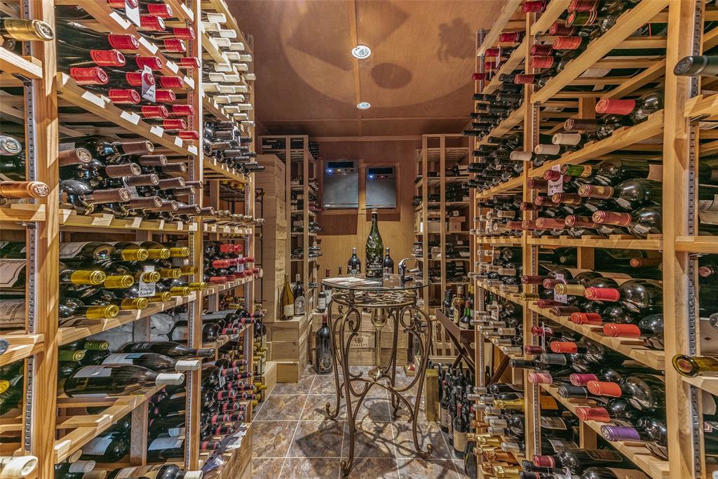 The wine cellar can house up to 3,000 bottles.