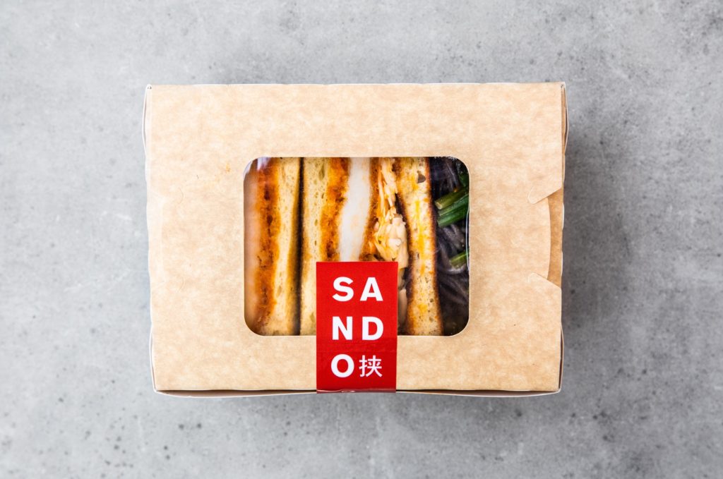 All sandos at Sandoitchi are all packed to-go. (Photo by Reed J Kenney)