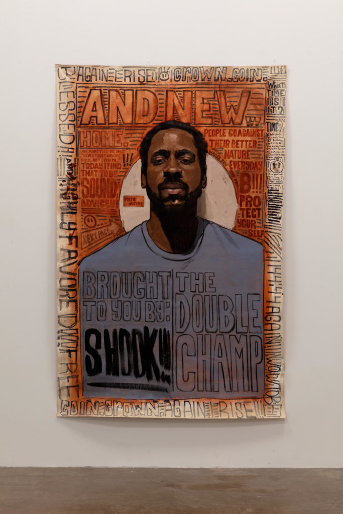 Riley Holloway's "AND NEW!!!," 2020, at Erin Cluley Gallery