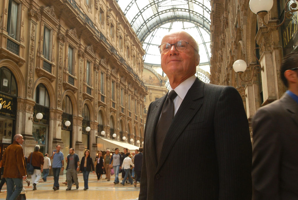 Gerald D. Hines is shown visiting the Galleria Vittorio Emanuele II in Milan. (Courtesy Hines)