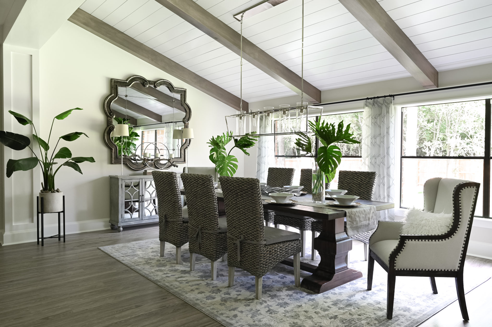 Dramatic Woodlands Home Transformation and Staging Helps a Woman