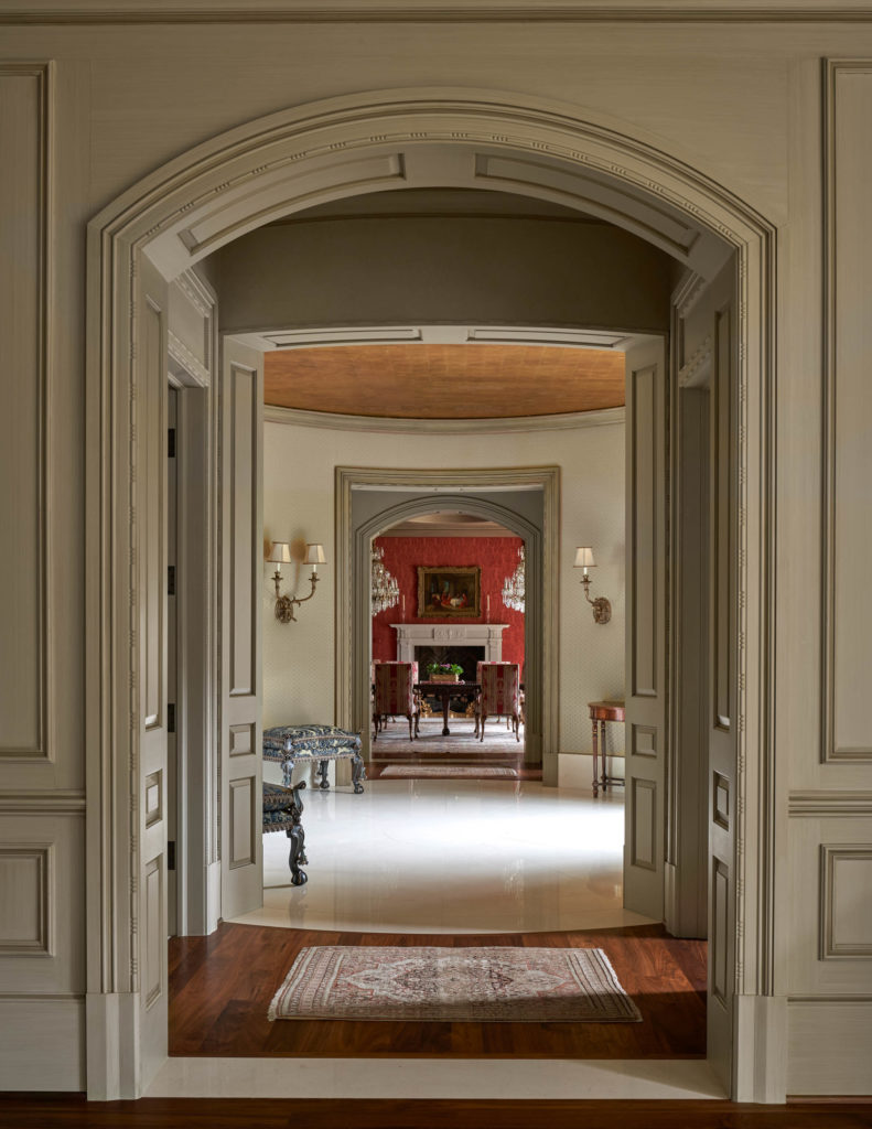 The very British interiors  at 120 Carnarvon. (Photo by Nathan Schroder/Douglas Elliman)