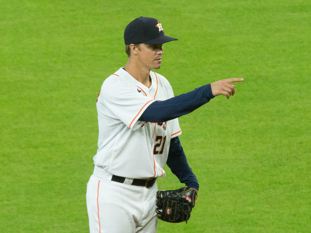 Houston Astros vs. San Francisco Giants. Zack Greinke pitch at Minute Maid Parkes as Geroge Springer returns to the lineup. Jose Altuve given the day off