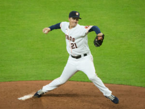 Houston Astros vs. San Francisco Giants. Zack Greinke pitch at Minute Maid Parkes as Geroge Springer returns to the lineup. Jose Altuve given the day off
