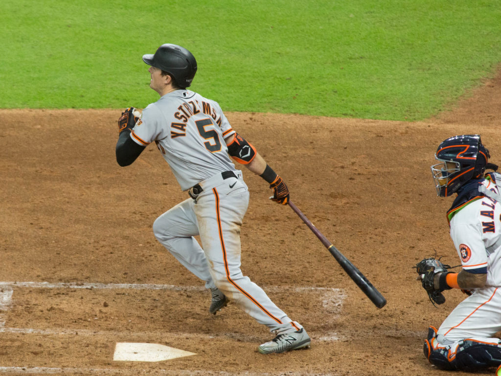Mike Yastrzemski gives the Giants some hope. (Photo by F. Carter Smith)