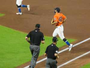The Houston Astros and Oakland A’s were set to play Friday night in Minute Maid Park, standing for the National Anthem, and took the field briefly before both teams abandoned the game in protest of racial inequities