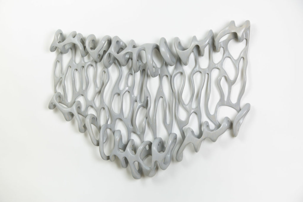 Texas-based Caprice Pierucci's "Grey Full Circle," 2020, at Laura Rathe Fine Art's new River Oaks District space unveiling Thursday, October 1, 2020. (Photo courtesy the artist and Laura Rathe Fine Art)  