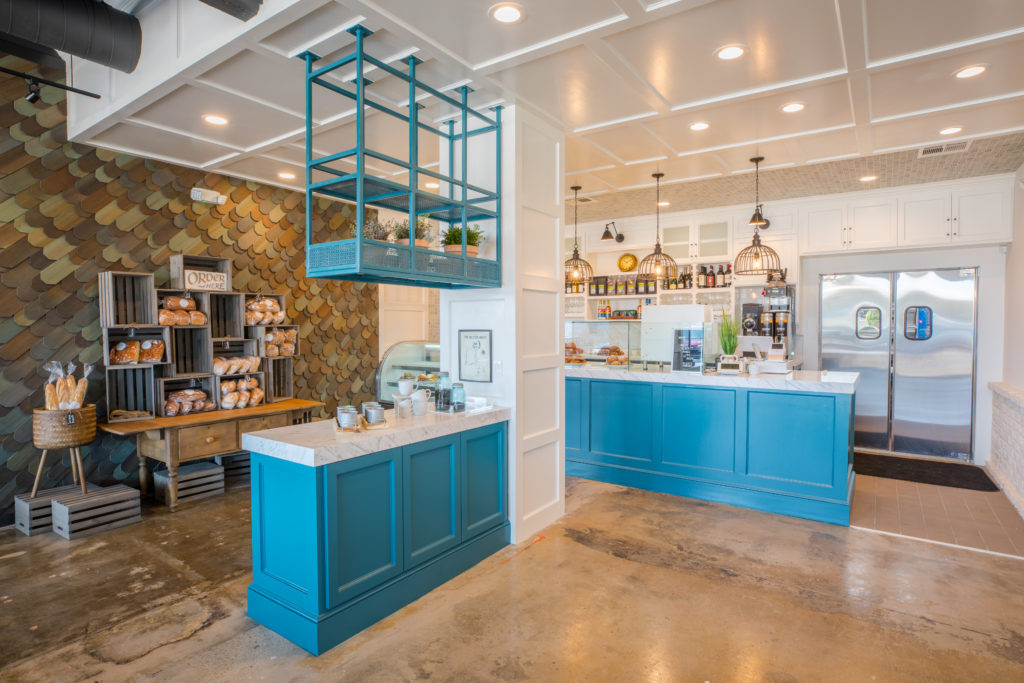 The interiors of the White Elm Café Bakery were done by Wyndy Ramirez, principal designer and owner of Wynne Design Works and wife of Chico Ramirez.