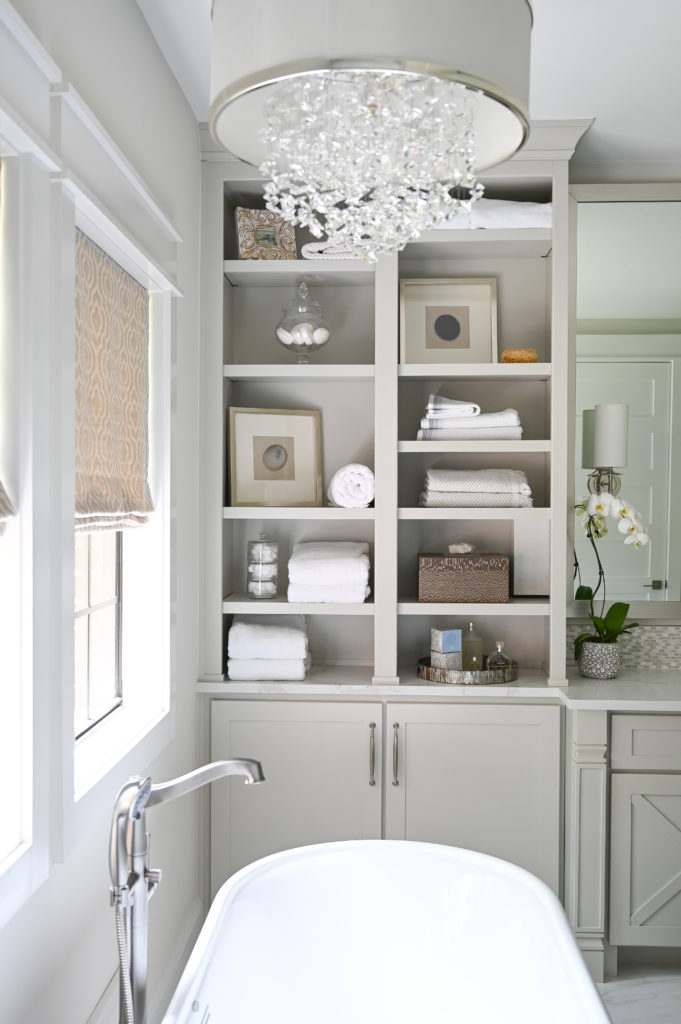 Detail of the expanded master suite bathroom.