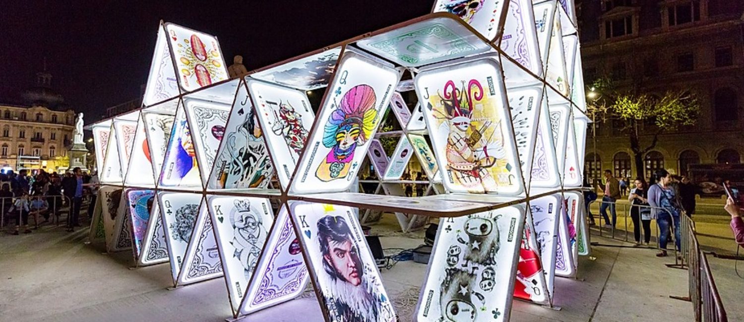 House of Cards by OGE Group in Bucharest_Photo courtesy of OGE Group (Photo by  Trish Badger, Courtesy of Weingarten Art Group)