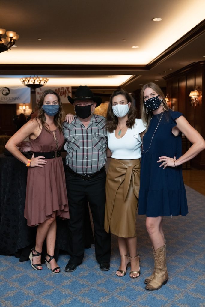 The Houstonian Urban Cowboy night Jessica Frey, Gator Conley (Cast Member), Maureen Greig, Katy McClelland (Photo by Daniel Ortiz)