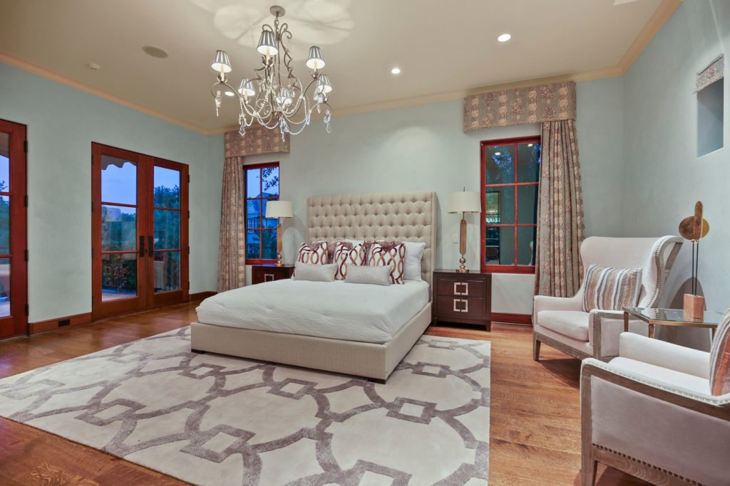 The serene master bedroom.