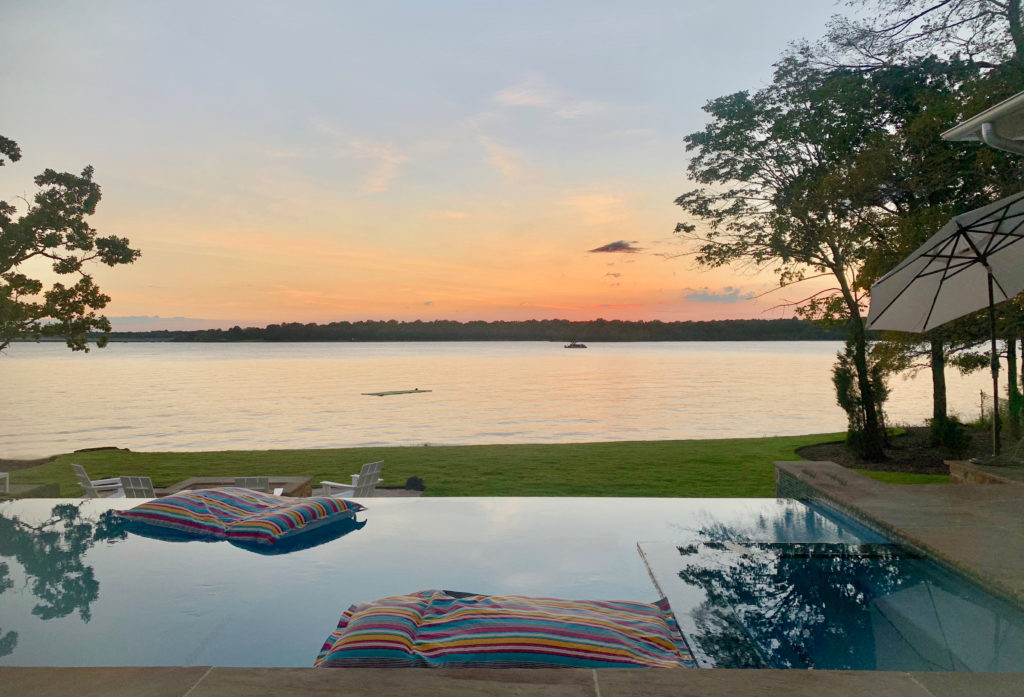 The view from the Nix’s home at sunset.