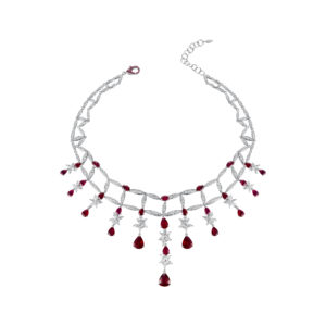 Fabergé x James Ganh draped collar with diamonds and rubies