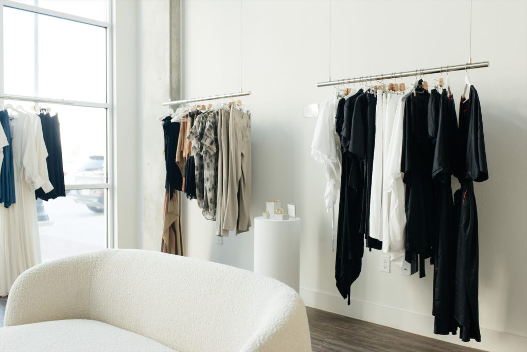 Eco-luxury brand FERRAH at Lela Orr's Sept concept shop.. (Photo by  Marshall David of Secretary Studio)