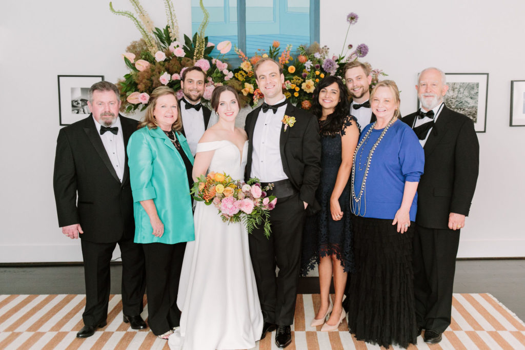 The happy bridal party of nine (Photo by Mustard Seed Photography)