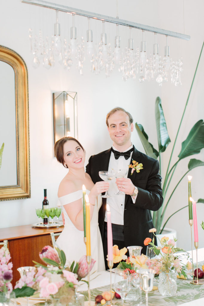 Pre-dinner toast (Photo by Mustard Seed Photography)