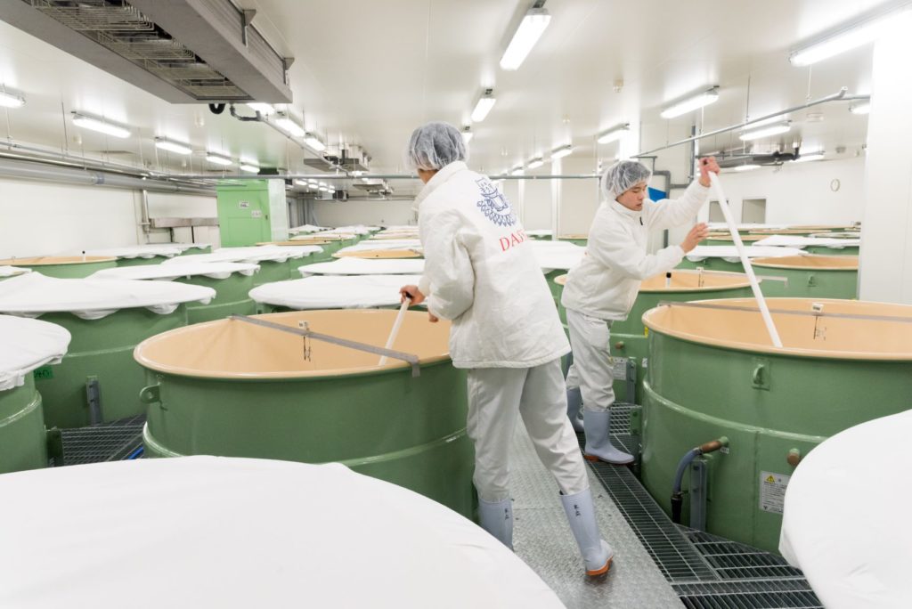 The Zoom dinner with Kata Robata will take diners into the Dassai sake fermentation room. (Photo courtesy of Dessai)