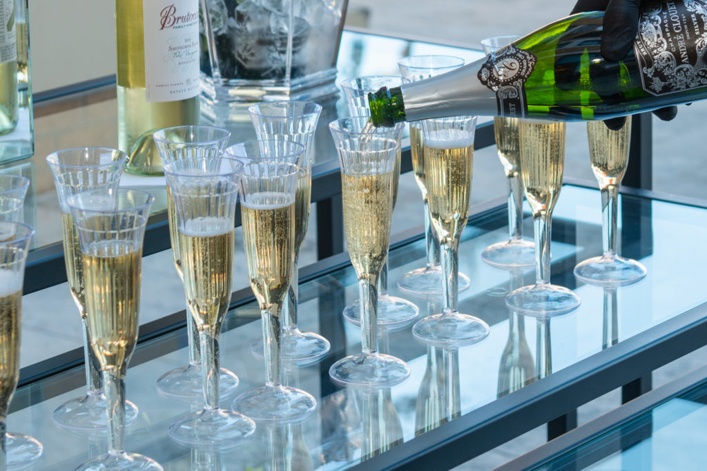 Champagne on Tootsies' terrace (Photo by Jacob Power)