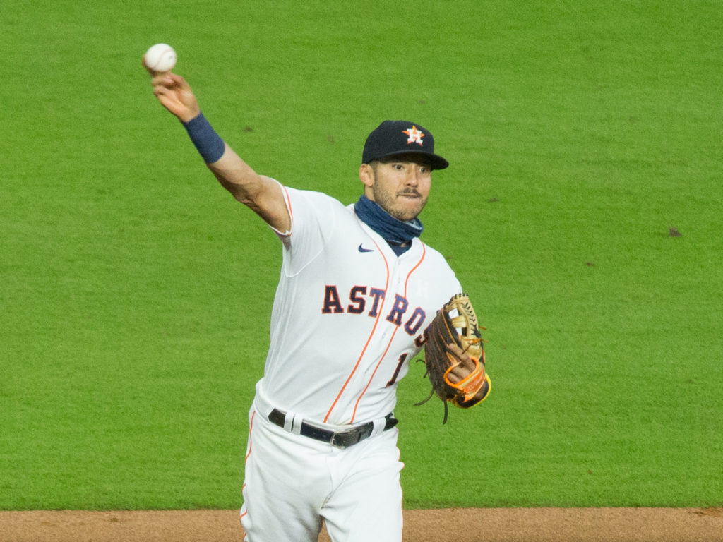 The Houston Astros and Texas Rangers played the third game of their series in the final homestand in Minute Maid Park, September 17, 2020.