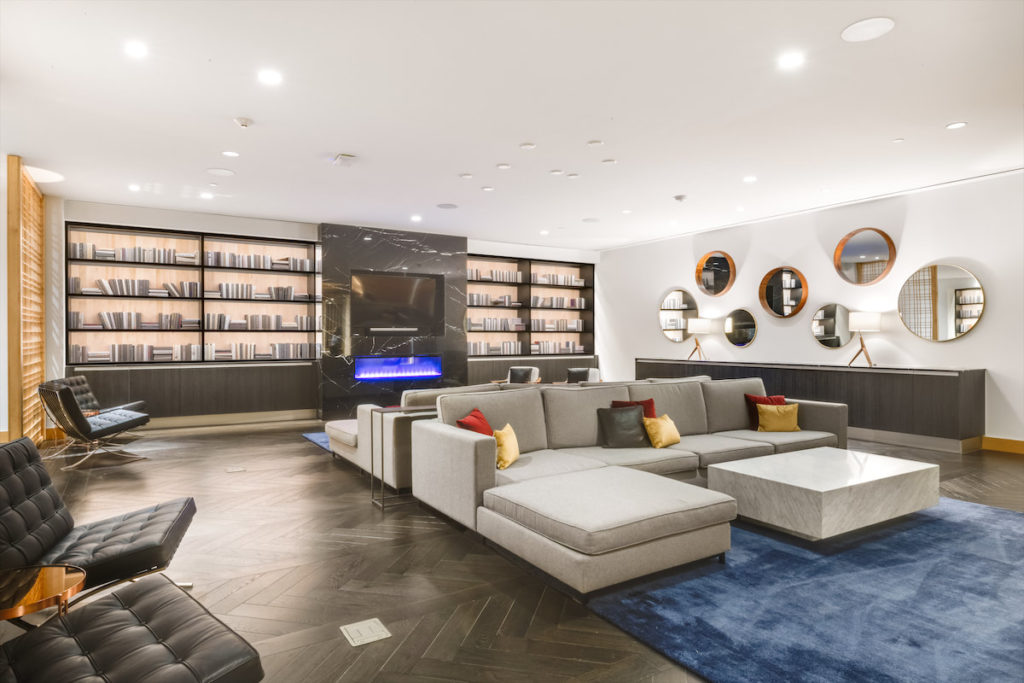 Bleu Ciel's lounge offers room to work and gather in a comfortable, but classy setting.