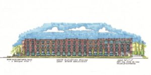 Bowie House rendering of the Camp Bowie facade