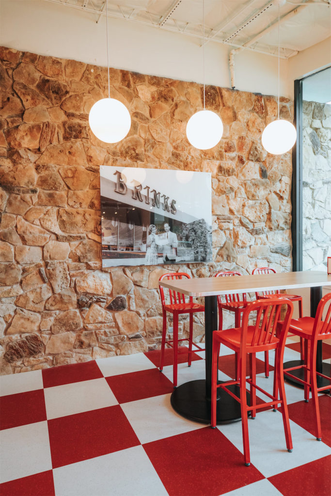 Lucky's Hot Chicken keeps the historical significance of Brinks intact. (Photo by Spencer Davis)