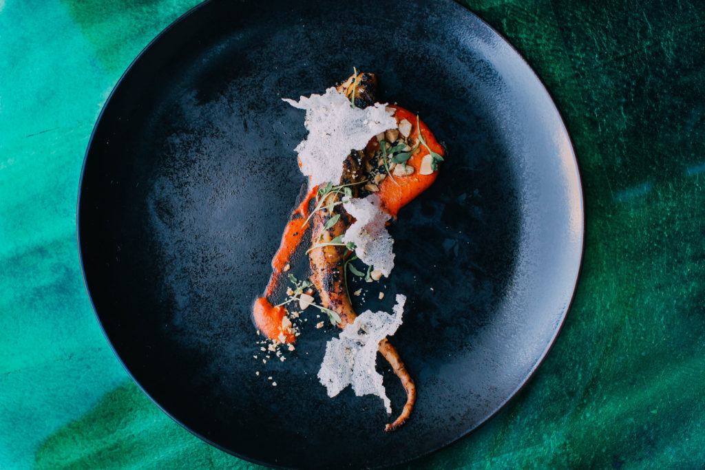 Te Deseo's menu is curated by chef Ty Thaxton and includes his signature charred octopus dish.