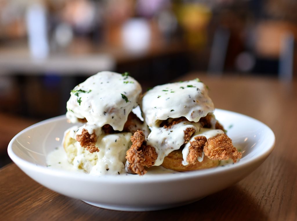 The Buttermilk Biscuits from Dish Society Memorial Green are no joke. (Photo by Kimberly Park)