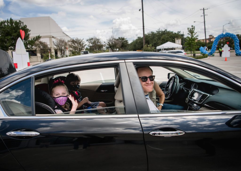 100 families participated in the Texas Children's Hospital drive-through Family Fun Day. (Photo by  Brandy Stoesz Photography)