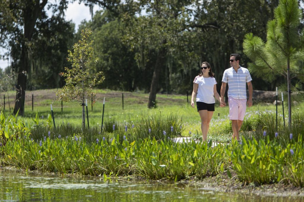 The lagoon in the Susan Garver Family Discovery Garden is one of many natural attractions in Houston Botanic Garden which opens to the public on Friday. (Photo by Michael Tims)
