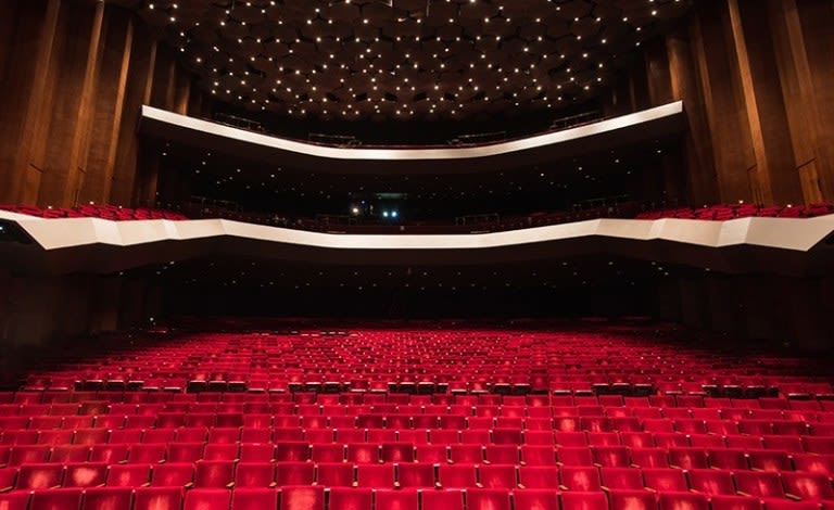 When Jones Hall opened to high acclaim in 1966, the sweeping red velvet rows were considered quite chic.  (Houston Symphony photo)