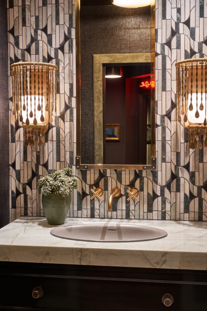 Upstairs hall bathroom designed by Studio Thomas James Inc.
 (Photo by Stephen Karlisch)