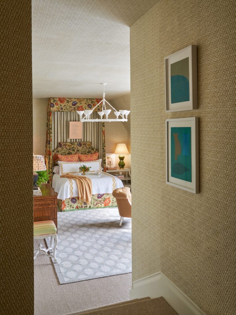 Upstairs guest room designed by Wells Design.  (Photo by Stephen Karlisch)