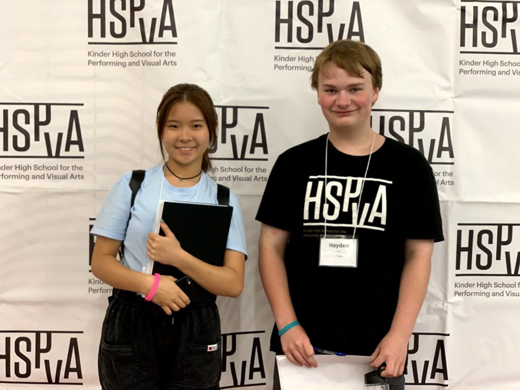Lina Wu and Hayden Miller HSPVA students