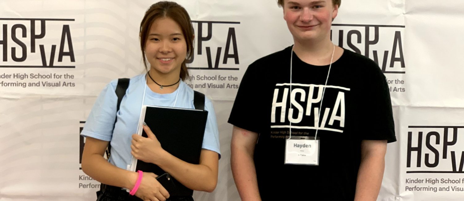 Lina Wu and Hayden Miller HSPVA students