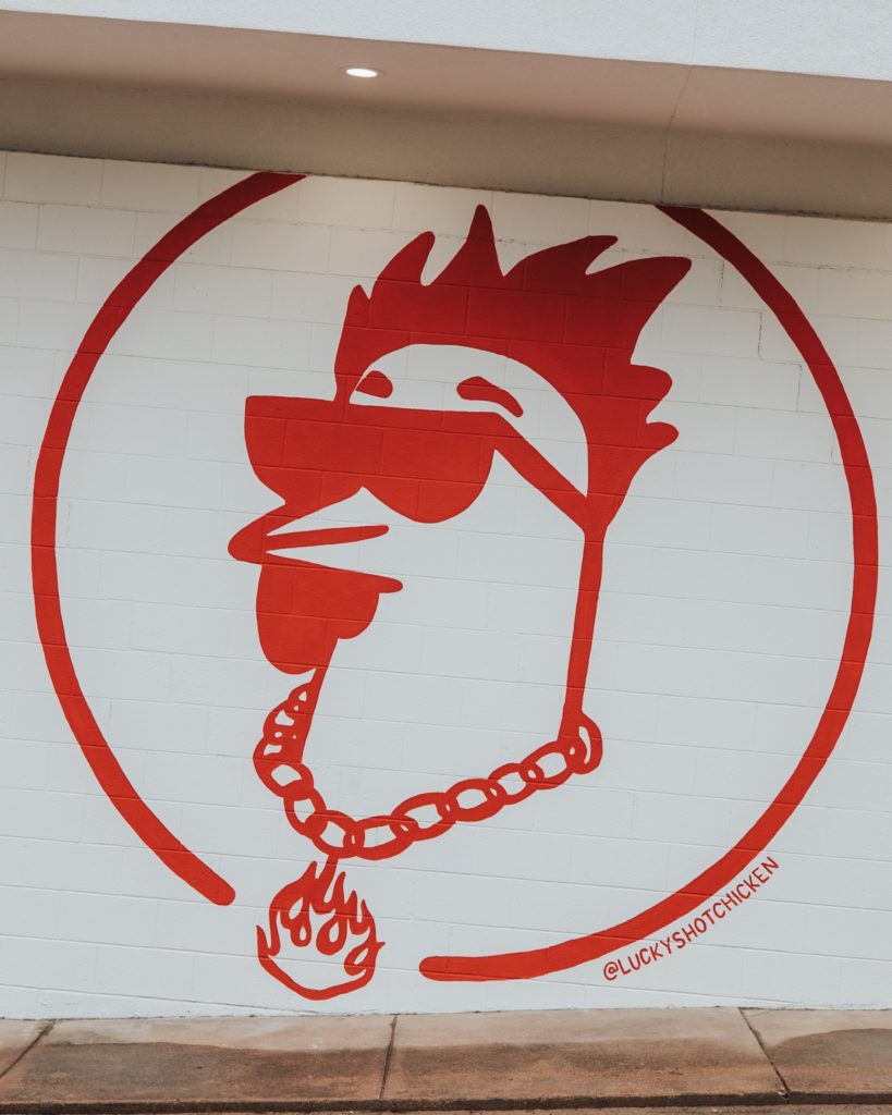 A new mural is painted on the exterior of the historic building. (Photo by Spencer Davis)