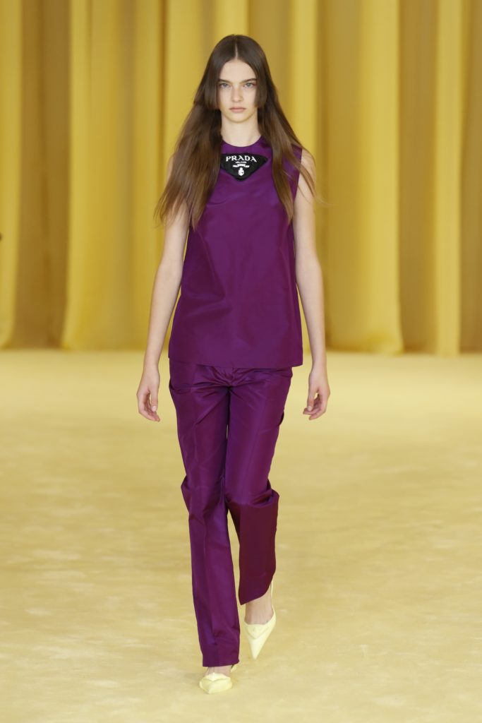The new Prada uniform features the legendary logo placed front and center. (Photo courtesy of Prada)