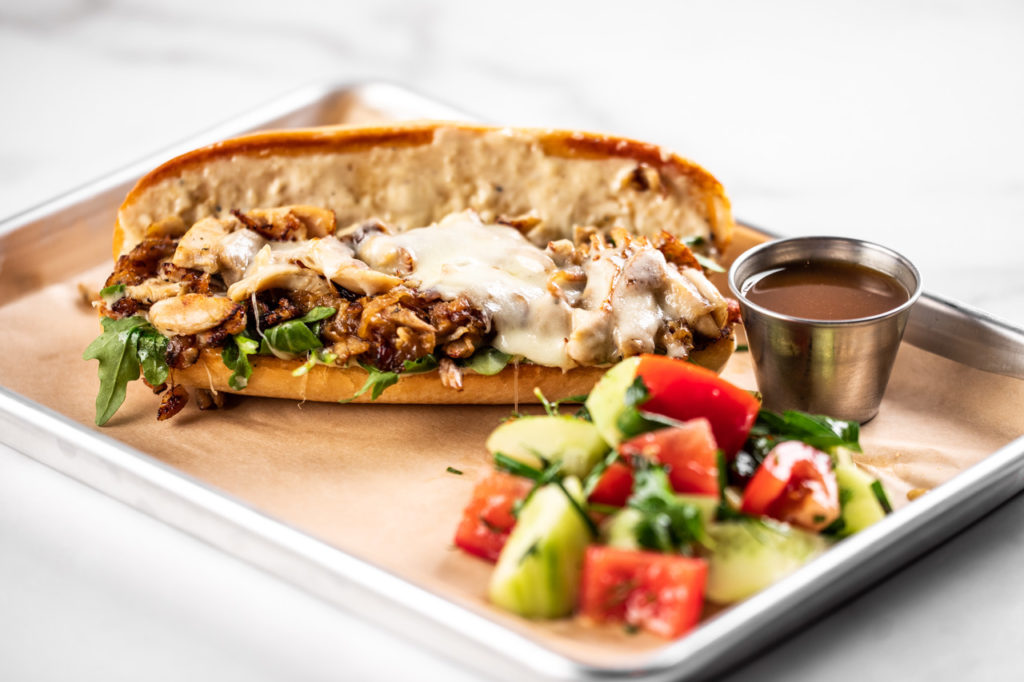 The Roasted Chicken French Dip at Rise & Thyme. (Photo by Kathy Tran)