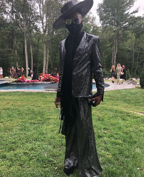 Billy Porter, clad in all black at the Christian Siriano runway show, was one of the few celebrities to attend New York Fashion Week.  (Instagram: @robingivhan)