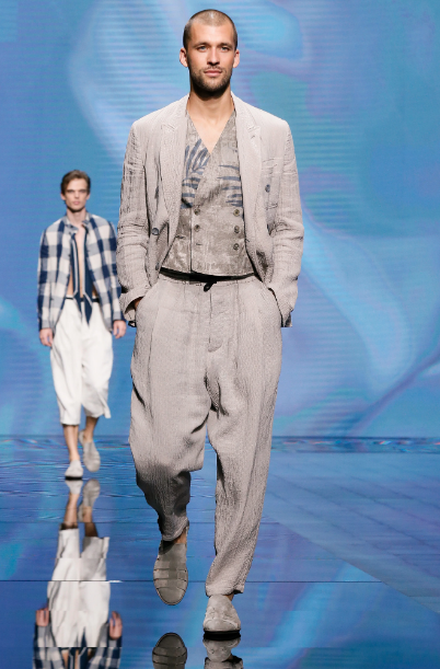 Giorgio Armani man's casual three-piece suit. (Photo courtesy of Giorgio Armani)