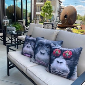 Studio 101 has River District Monkey Mural pillows for sale