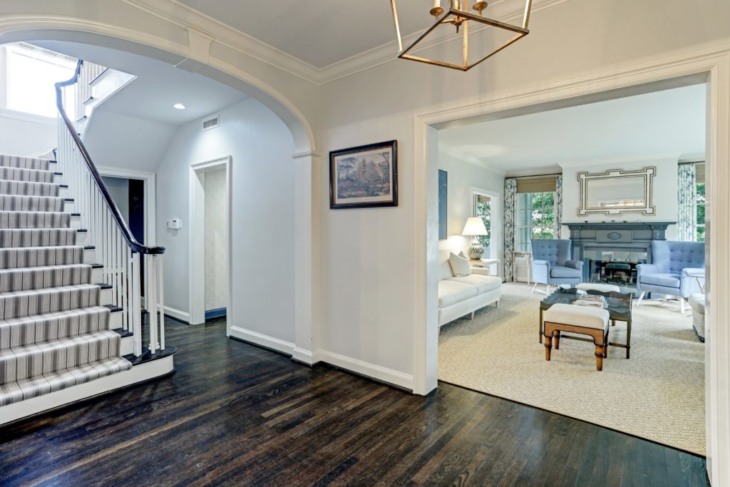 The Colonial Revival home in University Place is listed with Cathy Cagle of Douglas Elliman.  (Photo by TK Images)