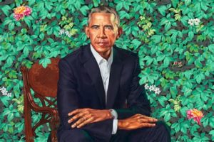 “President Barack Obama” by Kehinde Wiley, from National Portrait Gallery, Washington DC