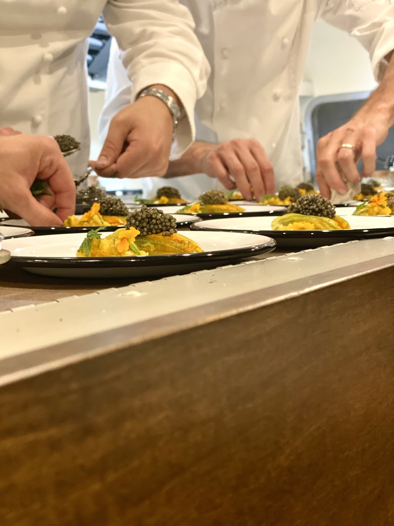 Golden Osetra caviar and sophisticated 'tater tots' are a favorite appetizer served by New York City based caterer Chef Yann Nury. (Photo by Jessica Salinger)