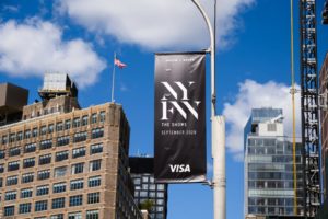 New York Fashion Week sign coronavirus
