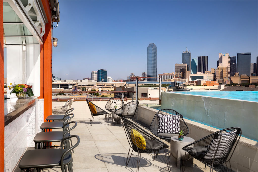 You can order drinks and food from the Gallery Rooftop Lounge. (Courtesy of CANVAS)