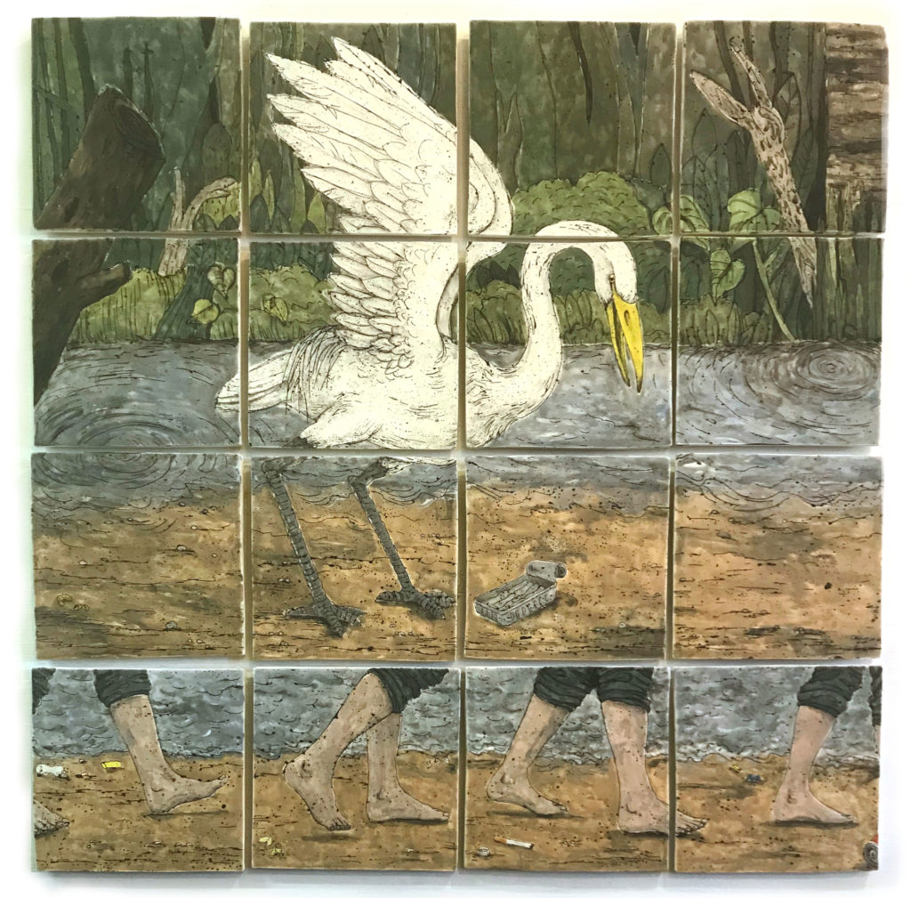 Pat Johnson’s "Backwaters," 2020, through Red & White Gallery, Fayetteville