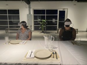 “Dinner Party” is a virtual reality film by Charlotte Stroudt, Laura Wexler, Angel Soto, Skybound, Ryot & Telexist. (Photo by Anna Votow )
