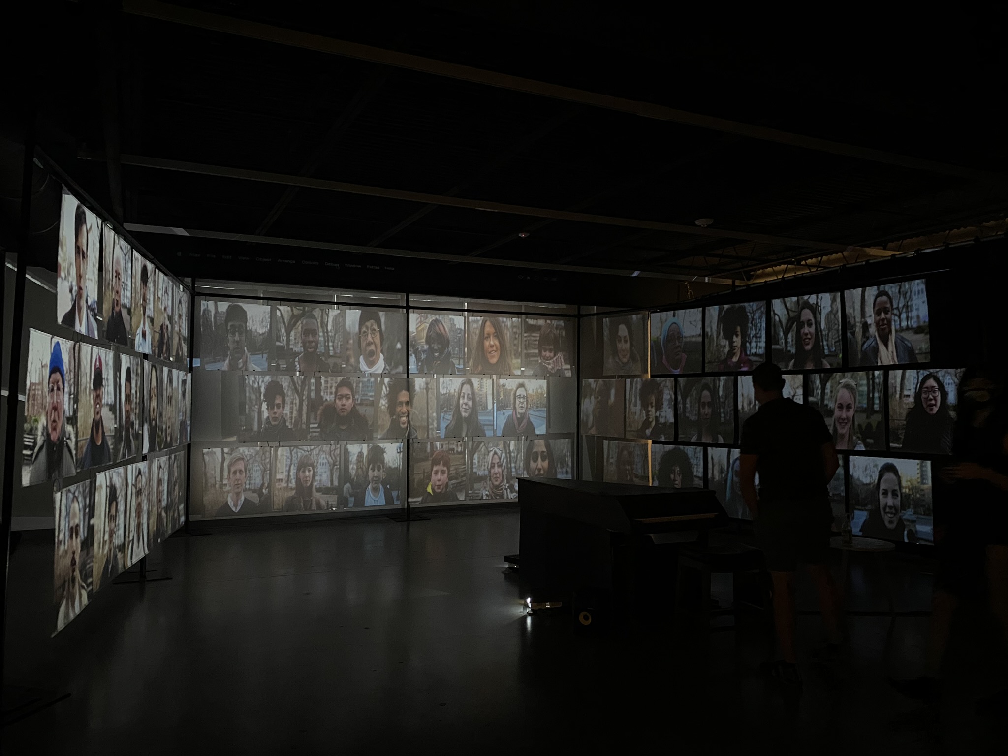 The interactive piece by Matthew Matthew's "On a Human Scale" is a hit with visitors looking to harmonize.